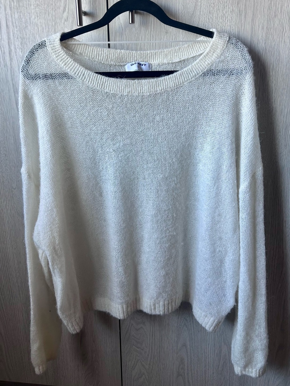 Old Navy Cream Scoop Neck Sweater